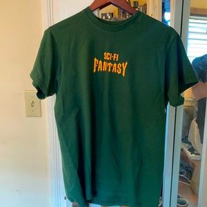 Sci Fi Fantasy Green Biker Tee - Medium